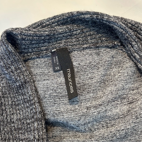 Charcoal Maurice’s Open Front Cardigan - Picture 2 of 6